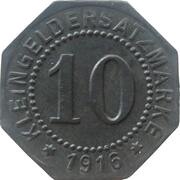 10 Pfennig - Schneidemühl, Germany, 1916 reverse image