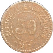 50 Pfennig - Schönlanke, Germany, 1917 reverse image