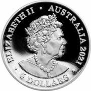 5 Dollars - Elizabeth II 6th Portrait - Frasers Dolphin - High Relief obverse image