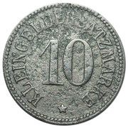 10 Pfennig - Wurzbach in Thüringen, Germany, 1919 reverse image