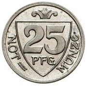 25 Pfennig - Aachen Pattern, Germany, 1920 reverse image