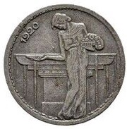25 Pfennig - Aachen Pattern, Germany, 1920 reverse image