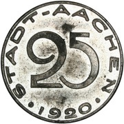 25 Pfennig - Aachen obverse image