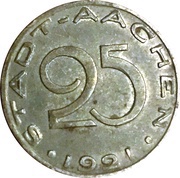 25 Pfennig - Aachen obverse image