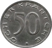 50 Pfennig - Aachen, Germany, 1920 reverse image