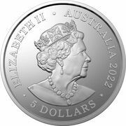 5 Dollars - Elizabeth II 6th Portrait - Dusky Dolphin - High Relief obverse image