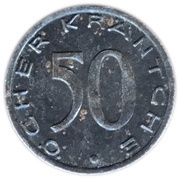 50 Pfennig - Aachen, Germany, 1920 reverse image