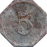 5 Pfennig - Ahrweiler N. Mies, Germany,  reverse image