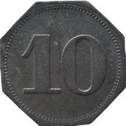 10 Pfennig - Ahrweiler N. Mies, Germany,  reverse image
