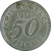 50 Pfennig - Barmen, Germany, 1917 reverse image