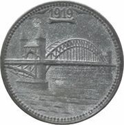 10 Pfennig - Bonn-Siegkreis, Germany, 1919 reverse image