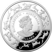 5 Dollars - Elizabeth II 6th Portrait - Year of the Tiger; Domed obverse image