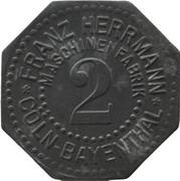 2 Pfennig - Cöln-Bayenthal Franz Herrmann Maschinenfabrik obverse image