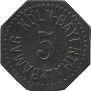 5 Pfennig - Köln-Bayenthal Bamag obverse image