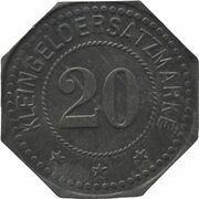 20 Pfennig - Köln-Bayenthal Bamag, Germany,  reverse image