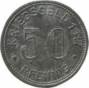 50 Pfennig - Dinslaken, Germany, 1917 reverse image