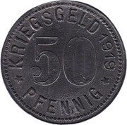 50 Pfennig - Dinslaken, Germany, 1919 reverse image