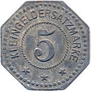 5 Pfennig - Duisburg Firma Peter Fix Söhne G.m.b.H, Germany,  reverse image