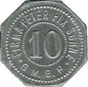 10 Pfennig - Duisburg Firma Peter Fix Söhne G.m.b.H obverse image