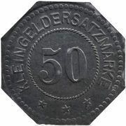 50 Pfennig - Duisburg Firma Peter Fix Söhne G.m.b.H, Germany,  reverse image