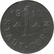 1 Pfennig - Düren, Germany, 1917 reverse image
