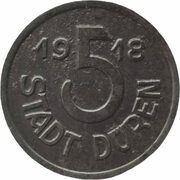 5 Pfennig - Düren, Germany, 1918 reverse image