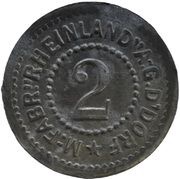 2 Pfennig - Düsseldorf M.-Fabr. Rheinland A.G. obverse image