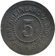 5 Pfennig - Düsseldorf M.-Fabr. Rheinland A.G. obverse image