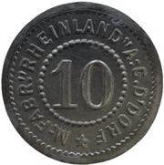 10 Pfennig - Düsseldorf M.-Fabr. Rheinland A.G. obverse image