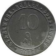 10 Pfennig - Düsseldorf Stahlwerk Böhler obverse image
