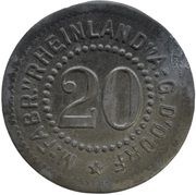 20 Pfennig - Düsseldorf M.-Fabr. Rheinland A.G. obverse image