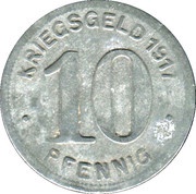10 Pfennig - Elberfeld, Germany, 1917 reverse image