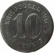 10 Pfennig - Elberfeld, Germany, 1917 reverse image