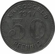 50 Pfennig - Elberfeld, Germany, 1917 reverse image