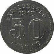 50 Pfennig - Elberfeld, Germany, 1918 reverse image