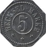 5 Pfennig - Eschweiler Lynen and Co, Germany,  reverse image