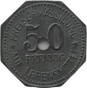 50 Pfennig - Eschweiler, Germany, 1916 reverse image