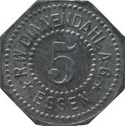 5 Pfennig - Essen R.W. Dinnendahl, Germany,  obverse image