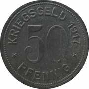 50 Pfennig - Gräfrath, Germany, 1917 reverse image