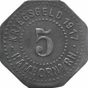 5 Pfennig - Hamborn obverse image
