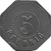 5 Pfennig - Hamborn, Germany, 1917 reverse image