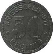 50 Pfennig - Höhscheid, Germany, 1917 reverse image