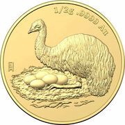 5 Dollars In the name of Elizabeth II - 6th Portrait - Mini Emu; Gold Bullion, Australia, 2023 reverse image