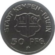 50 Pfennig - Kempen am Rhein obverse image