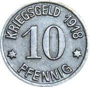 10 Pfennig - Coblenz, Germany, 1918 reverse image