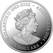5 Dollar In the name of Elizabeth II; 6th Portrait - Koala - Silver Proof obverse image
