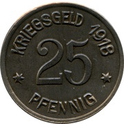 25 Pfennig - Coblenz, Germany, 1918 reverse image