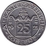 25 Pfennig - Coblenz Görres obverse image