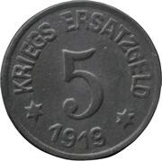 5 Pfennig - Crefeld, Germany, 1919 reverse image