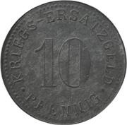 10 Pfennig - Crefeld, Germany,  reverse image